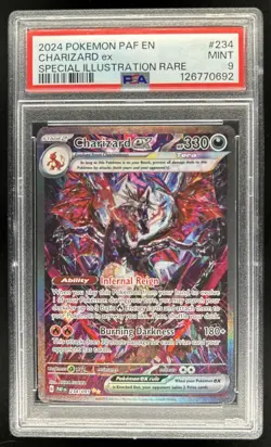 2024 Pokemon Paldean Fates Charizard ex #234/091 PSA 9 - Image 1