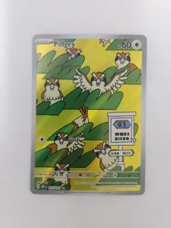 Pokemon Pidgey 207/197 Obsidian Flames Illustration Rare Full Art Holo NM - Image 1