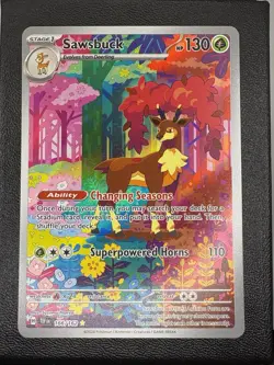 Sawsbuck TEF 166/162 IR Temporal Forces Illustration Rare Card Pokemon TCG NM - Image 1