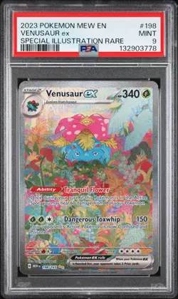 2023 Pokemon Mew 151 Venusaur Ex #198 MINT PSA 9 Special Illustration Rare - Image 1
