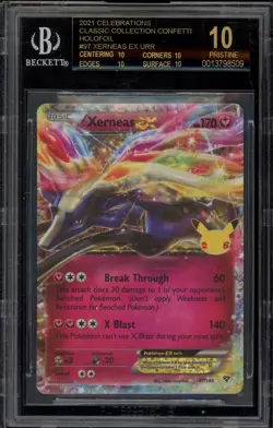 Pokemon Xerneas EX Celebrations Classic Coll XY Holo Rare #97 BGS 10 BLACK LABEL - Image 1