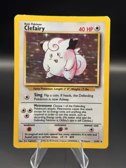 Pokemon TCG Clefairy 5/102 Base Set Holo Rare - Image 1