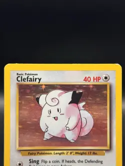 Pokemon TCG Clefairy 5/102 Base Set Holo Rare - Image 3