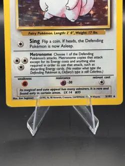 Pokemon TCG Clefairy 5/102 Base Set Holo Rare - Image 4