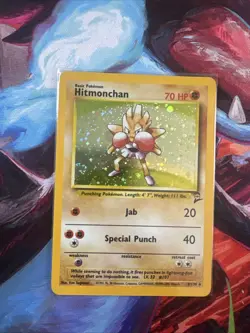 Hitmonchan Base Set 2 Holo Rare Pokemon TCG Card 8/130 LP Condition - Image 1