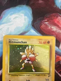 Hitmonchan Base Set 2 Holo Rare Pokemon TCG Card 8/130 LP Condition - Image 2