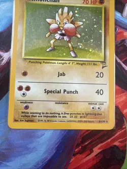 Hitmonchan Base Set 2 Holo Rare Pokemon TCG Card 8/130 LP Condition - Image 3