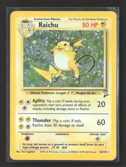 Pokemon 2000 Base Set 2 Raichu #16/130 - Image 1