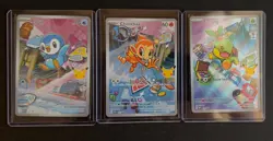 Pokemon TCG First Partner Illustration Collection Series 1 Sinnoh Gen 4 Starters - Image 1