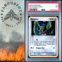 2006 Pokemon POP Series 1 Rayquaza 3/17 Holo PSA 1 PR Pokemon - Image 1
