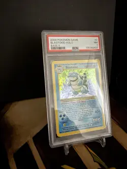 Pokemon TCG Blastoise PSA 7 Base Set 2 w/ Swirl Holo Rare 2/130 - Image 2