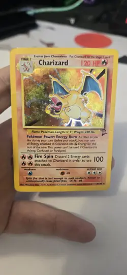 Pokemon Base Set 2 Holo Charizard DMG - Image 1