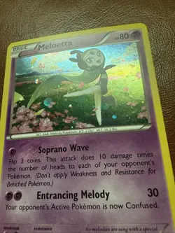 Pokemon TCG Meloetta Promo Holo XY193 2017 (LP) - Image 2