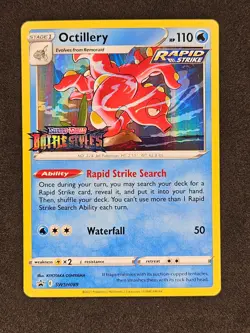 Octillery Prerelease Promo Holo Stamped 037/163 Sword & Shield Pokemon NM - Image 1