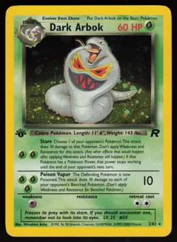 Dark Arbok 2/82 Rare Team Rocket Holo 1st Edition Holo Pokemon - Image 1