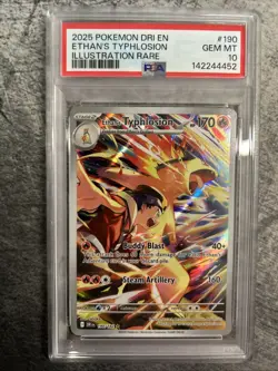 Pokemon TCG Ethan's Typhlosion Destined Rivals Illustration Rare 190/182 PSA 10 - Image 1