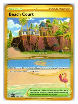 Pokemon TCG - Beach Court - SV04: Paradox Rift 263/182 Holofoil - Image 1