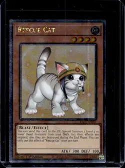 2024 Yu-Gi-Oh! 25th Anniversary Rarity II English 1st Rescue Cat #RA02-EN001e - Image 1