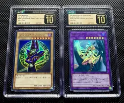 Yugioh Dark Magician & Dark Magician Girl CGC 10 Pristine Slab Lot - Image 1