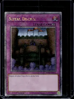 2025 Yu-Gi-Oh! Quarter Century Stampede Royal Decree Secret Rare #RA04-EN113 - Image 1
