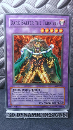 | Yugioh Dark Balter the Terrible LOD-002 Super Rare Legacy Of Darkness LP-HP | - Image 1