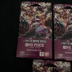 One Piece OP-11 A Fist of Divine Speed Sleeved Booster Packs Eng. New Lot of 3 - Image 2