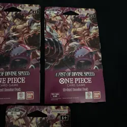 One Piece OP-11 A Fist of Divine Speed Sleeved Booster Packs Eng. New Lot of 3 - Image 3