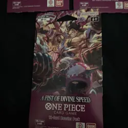 One Piece OP-11 A Fist of Divine Speed Sleeved Booster Packs Eng. New Lot of 3 - Image 4