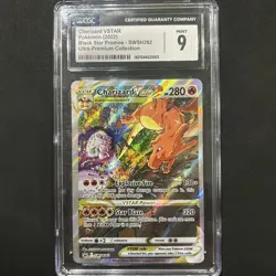 CGC 9 MINT Charizard VSTAR SWSH262 FULL ART HOLO PROMO Pokemon Card - Image 1
