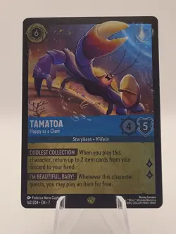 EN7 Disney Lorcana TAMATOA FOIL Archazia's Island Legendary 162/204 Moana - Image 1