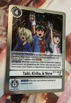 Taiki, Kiriha, & Nene - BT11-095 R - Dimensional Phase Cards Digimon TCG NM - Image 1