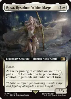 Rosa, Resolute White Mage Extended Art Final Fantasy MTG NM - Image 1