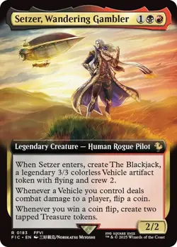 Setzer, Wandering Gambler Extended Art Final Fantasy MTG NM - Image 1