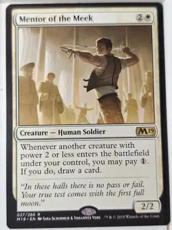 Mentor of the Meek - Magic 2019 Core Set M19 - Magic the Gathering MTG Nice! - Image 1