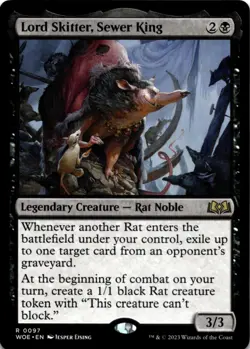 MTG Lord Skitter, Sewer King Wilds of Eldraine NM R Magic - Image 1