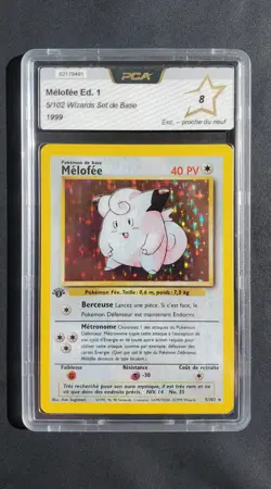 Carte Pokemon Melofee Holo 5/102 Edition 1 - Set de Base - FR - PCA 8 - Image 1