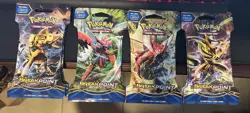 Pokemon TCG XY BREAKpoint - Complete 4 Pack Art Set - Sleeved Booster Packs - NM - Image 1