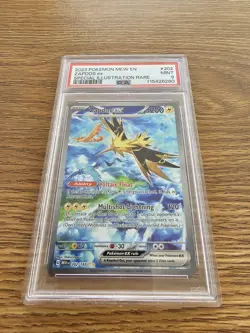Pokemon Zapdos ex Scarlet and Violet-151 202/165 Special Illustration Rare PSA 9 - Image 1