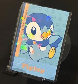 Rare Full Art Cracked Ice Holo Piplup Card Database Pokemon 393 Low Pop ⭐🤩 - Image 1