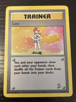 Lass 75/102 Rare Trainer 1999 Base Set Unlimited Pokemon Card | LP/NM Condition - Image 1