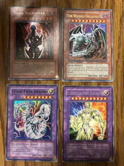 Yu-Gi-Oh! CCG 4 Card Lot Dark Necrofear Wicked Dreadroot Cyber Twin Electrum - Image 1