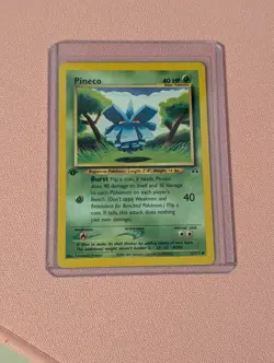 Pineco 61/75 Neo Discovery Regular 1st Edition Pokemon TCG Card NM Condition - Image 1