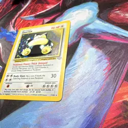 Pokemon Snorlax Jungle Holo Rare Card 11/64 90 HP Thick Skinned Unlimited - Image 3