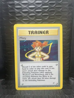 Misty 18/132 Gym Heroes Holo Rare Unlimited WotC Trainer Card 2000 Vintage - Image 1