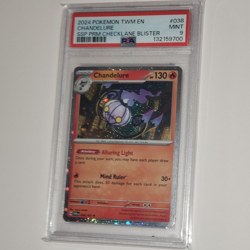 CHANDELURE COSMOS PSA 9 2024 POKEMON CHECKLANE BLISTER PROMO CARD TWM EN #038 - Image 2