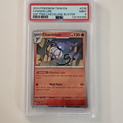 CHANDELURE COSMOS PSA 9 2024 POKEMON CHECKLANE BLISTER PROMO CARD TWM EN #038 - Image 4