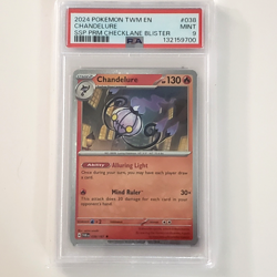 CHANDELURE COSMOS PSA 9 2024 POKEMON CHECKLANE BLISTER PROMO CARD TWM EN #038 - Image 5