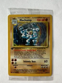 Machamp 1st Edition Base Set Holo 8/102 SEALED Promo WOTC 1999 Pokemon Card LP+ - Image 1