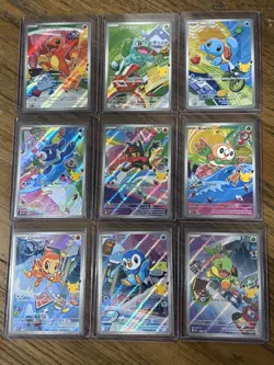 Pokemon 2026 First Partner Illustration Collection Series 1 Promo Set (9 Cards) - Image 1