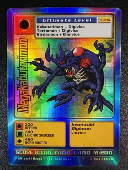 VINTAGE 1999 Bandai Digimon Card MegaKabuterimon St-28S Holo Foil - Image 1